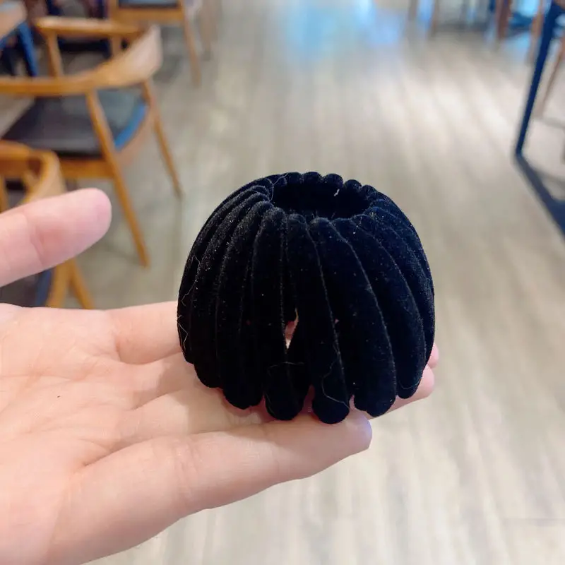 Magic Hair Clip Bird Nest Shaped Hair Holder Velvet Hair Ring Ball