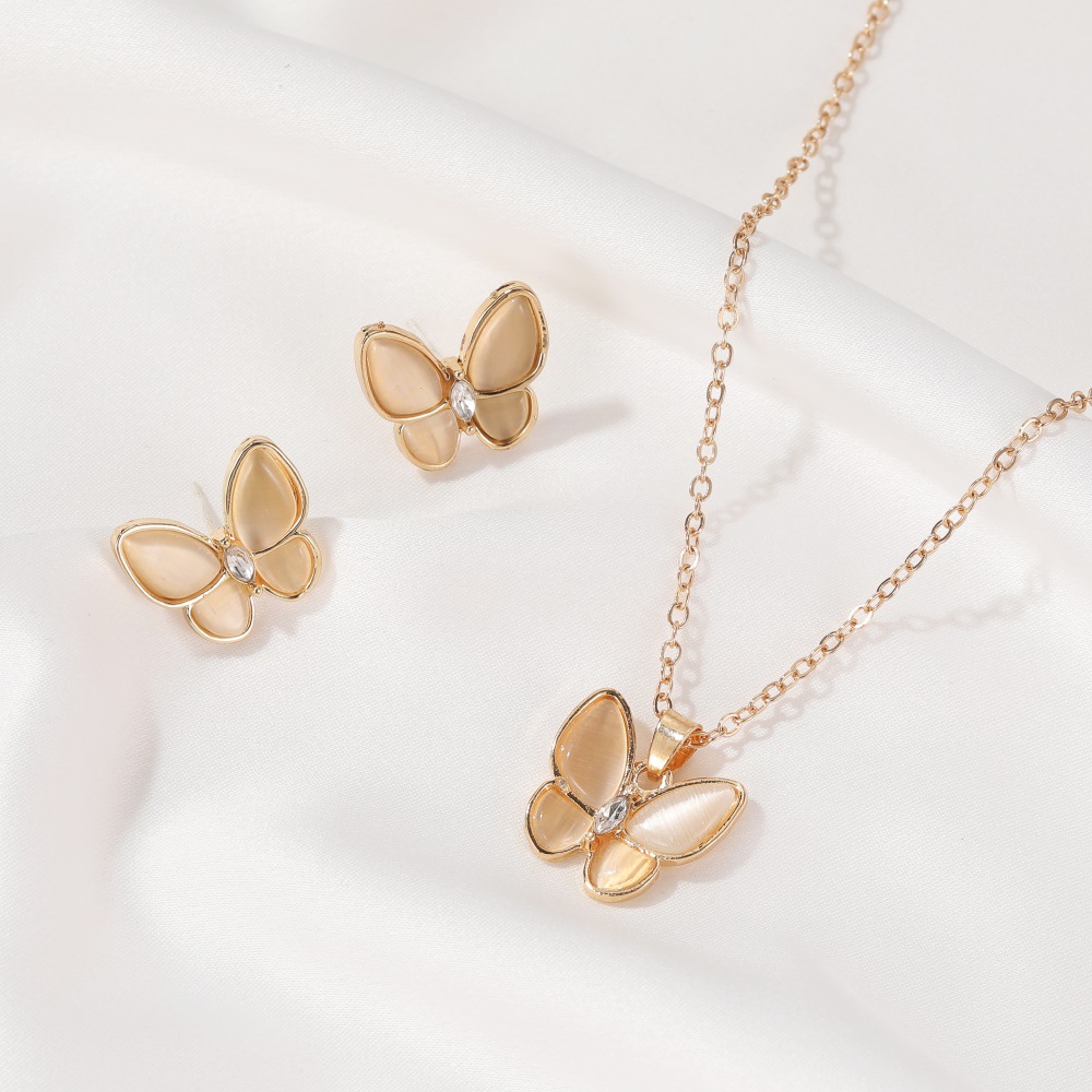 butterfly pendant earrings