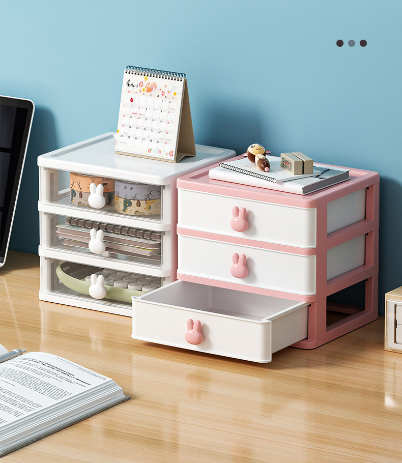 Three-layer Desktop Drawer Storage Box - Temu