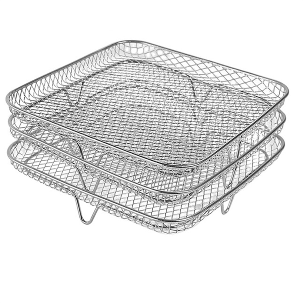 3 Tiers Air Fryer Rack, 304 Stainless Steel Stackable Dehydrator