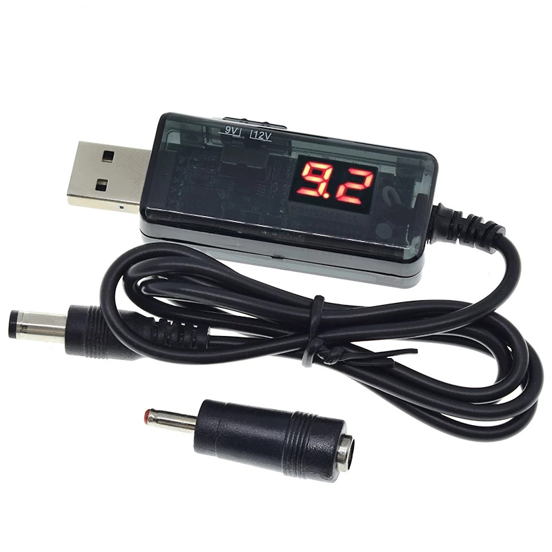 USB to DC Jack Charging Cable 5V To 12V Power Cord Boost