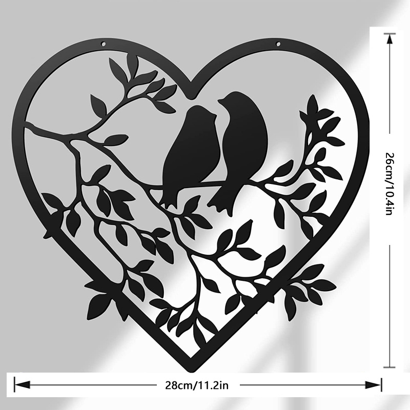 Black Garden Birds On A Branch Wall Decor Temu