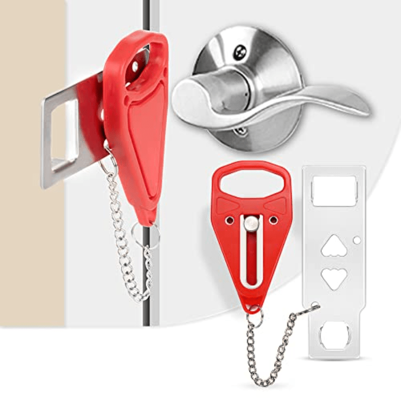 AceMining Portable Door Lock Home Security Door Lock Travel Lockdown Locks  for Additional Safety and Privacy Perfect for Traveling Hotel Home  Apartment College 