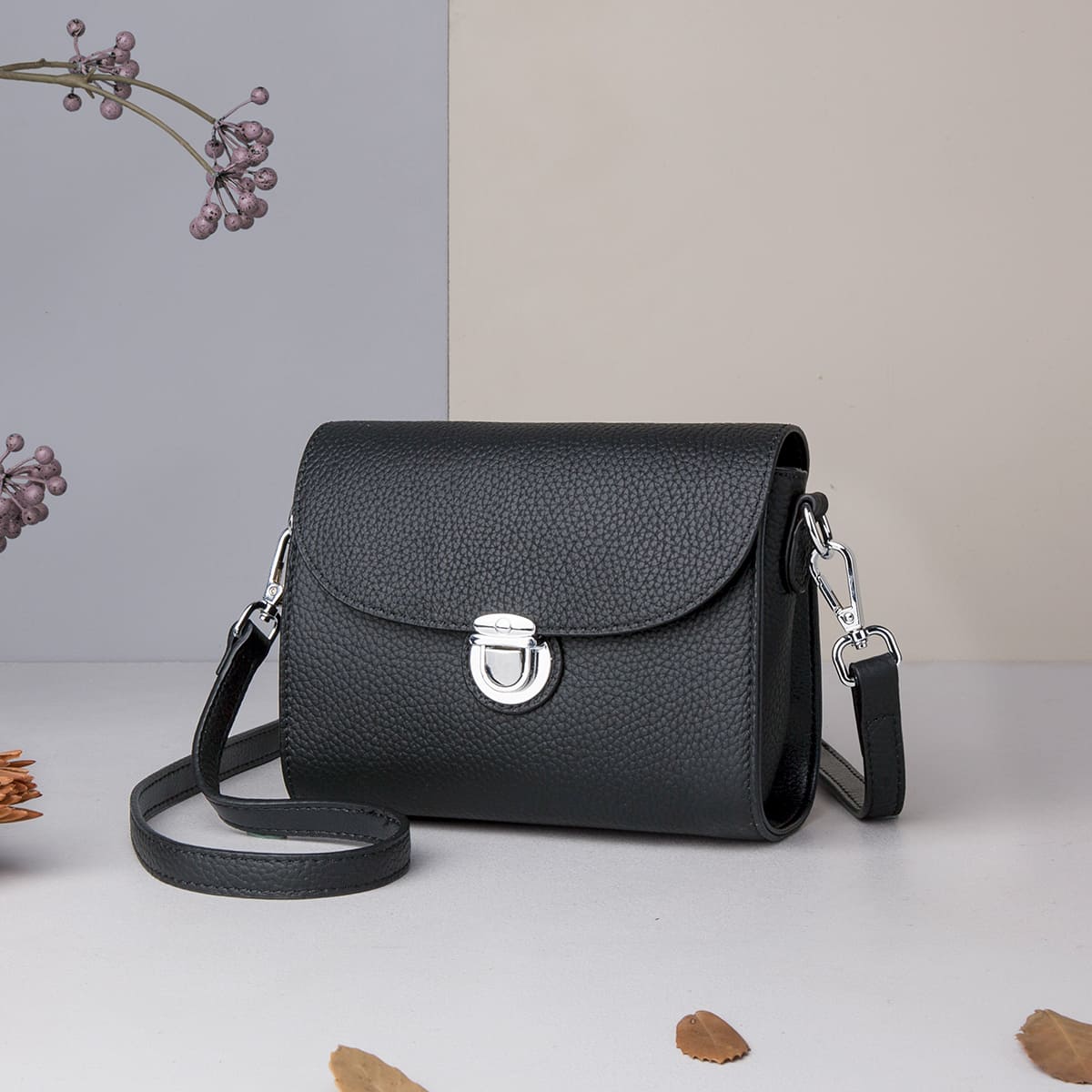 Simple Square Crossbody Bag, Fashion Buckle Decor Flap Purse, Women's Multi  Layer Shoulder Bag - Temu