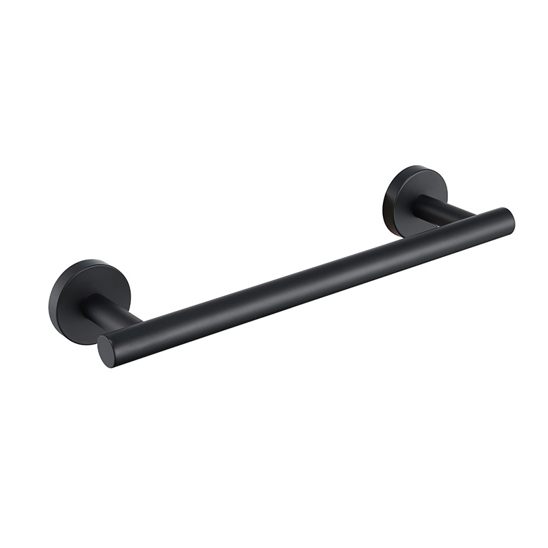 MyGift Toallero moderno para colocar sobre la puerta en madera maciza gris  vintage y barras de metal negro mate de 3 niveles, ahorro de espacio para