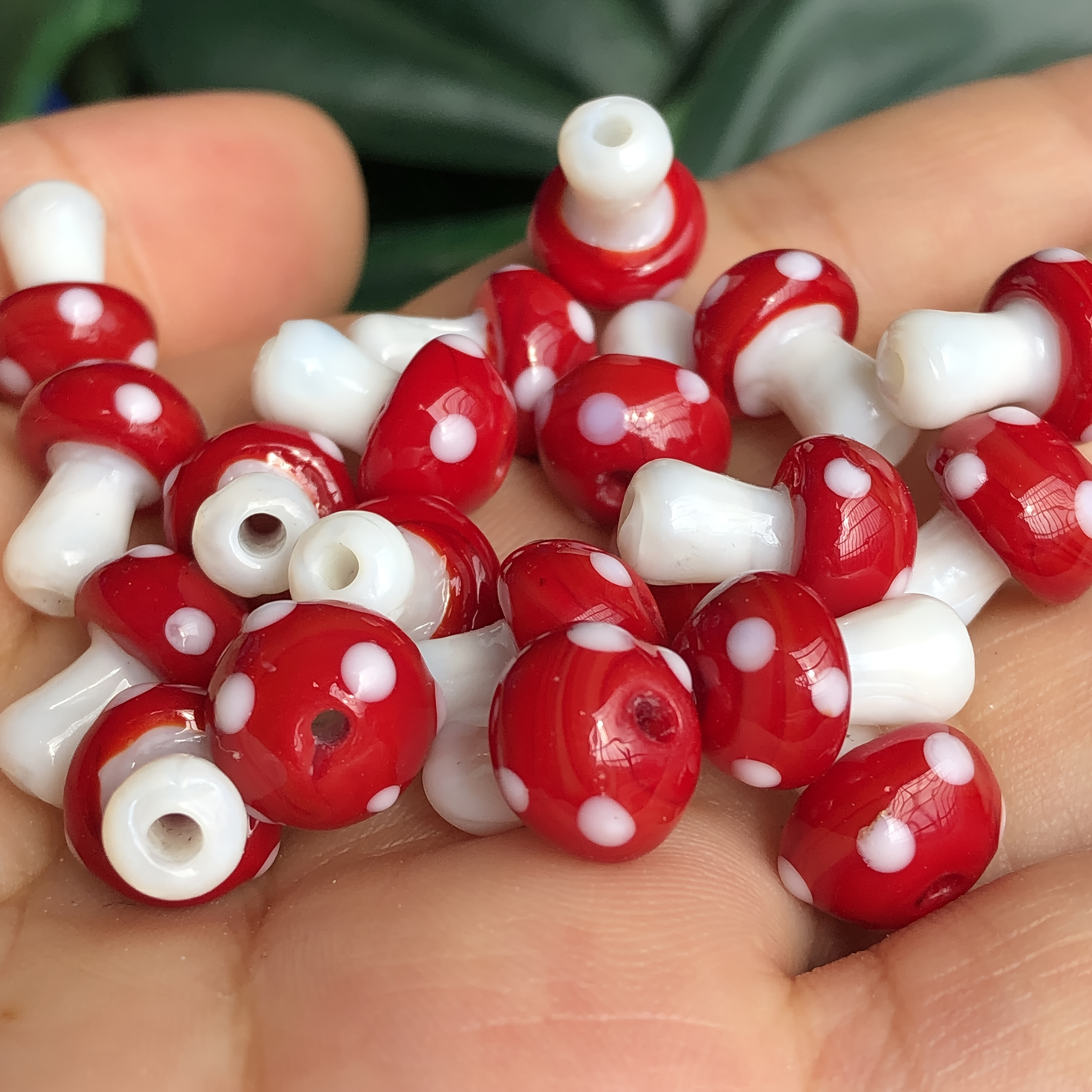 10x13mm 5pcs Colour Mushroom beads Glass Loose Spacer Bead for Jewelry  Making DIY Bracelets Necklace Earrings Accessories NEW - AliExpress