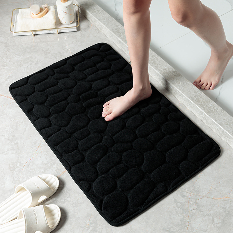 Cobblestone Pattern Bath Rug Soft Non slip Quick Dry Bath - Temu
