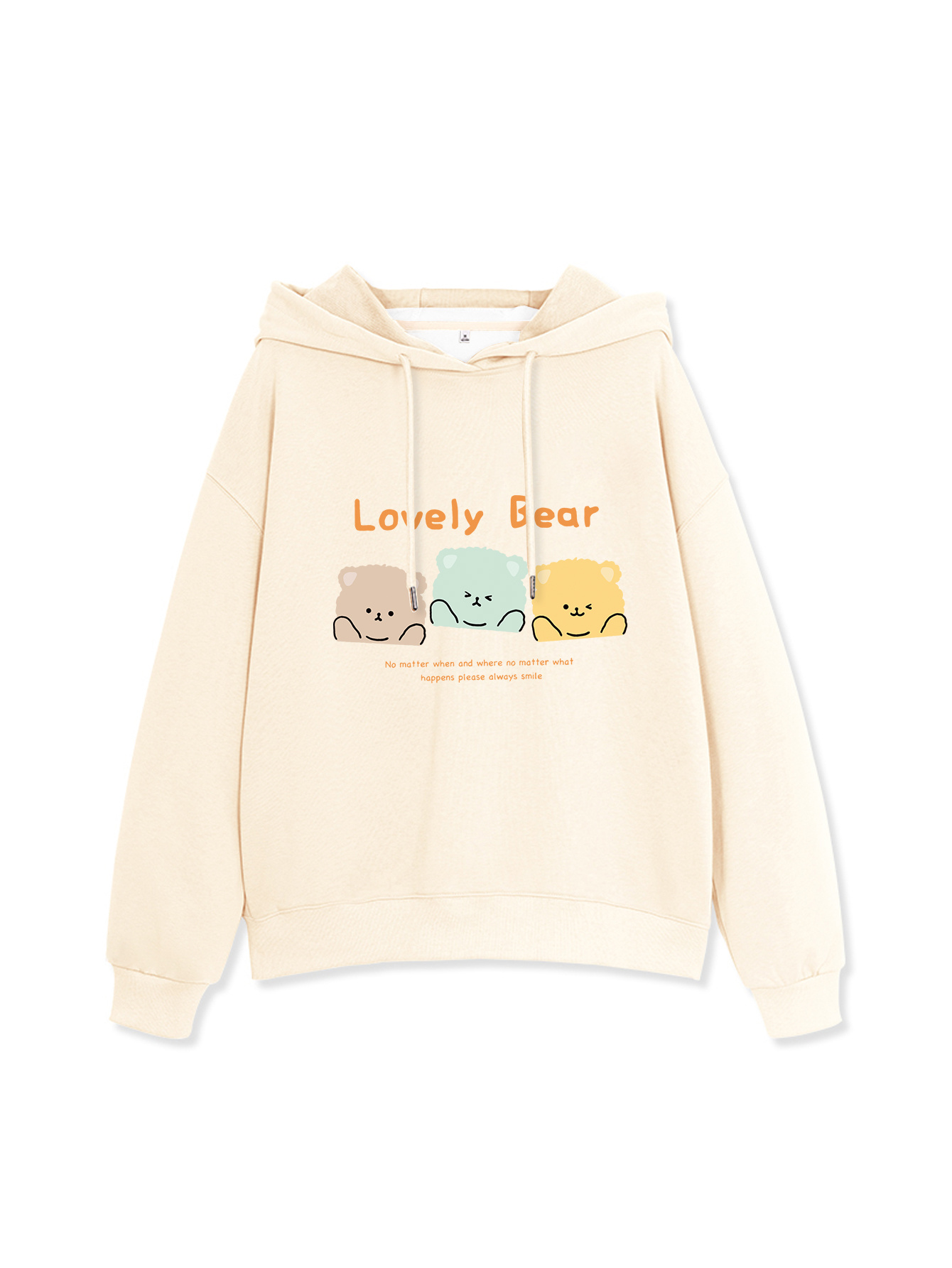 Lovely Bear Print Hoodie Long Sleeve Casual Sweatshirt For Winter