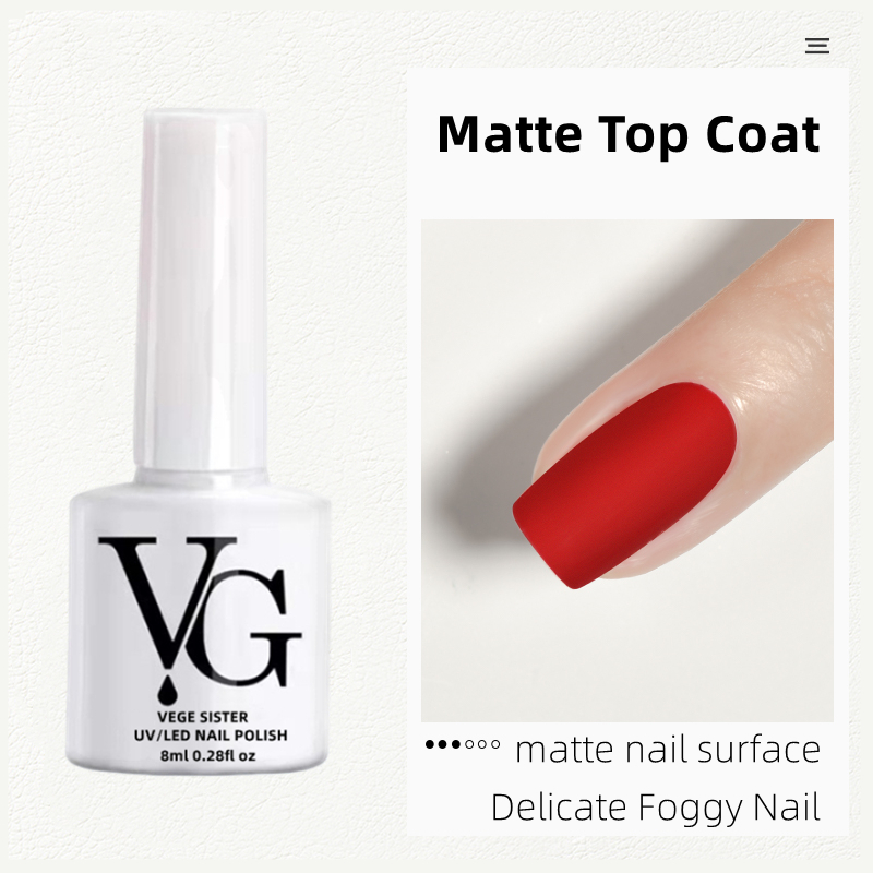 Matt Top Coat Nail lasique polonaise - Vernis Semi Permanent Soak Off Uv  Gel
