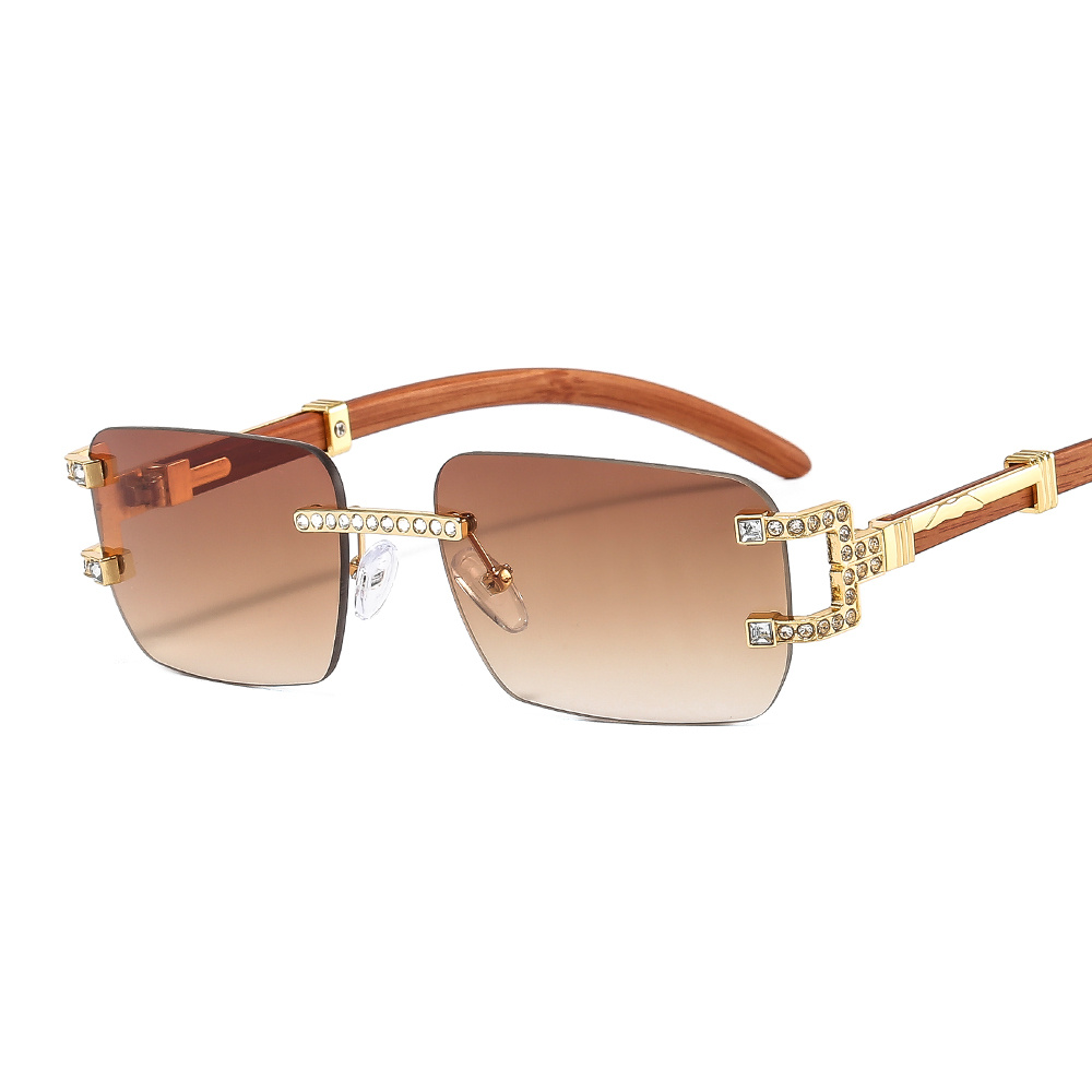 1x Small Rectangle Rimless Squares Sunglasses Summer Glasses Unisex Style  U1U2 