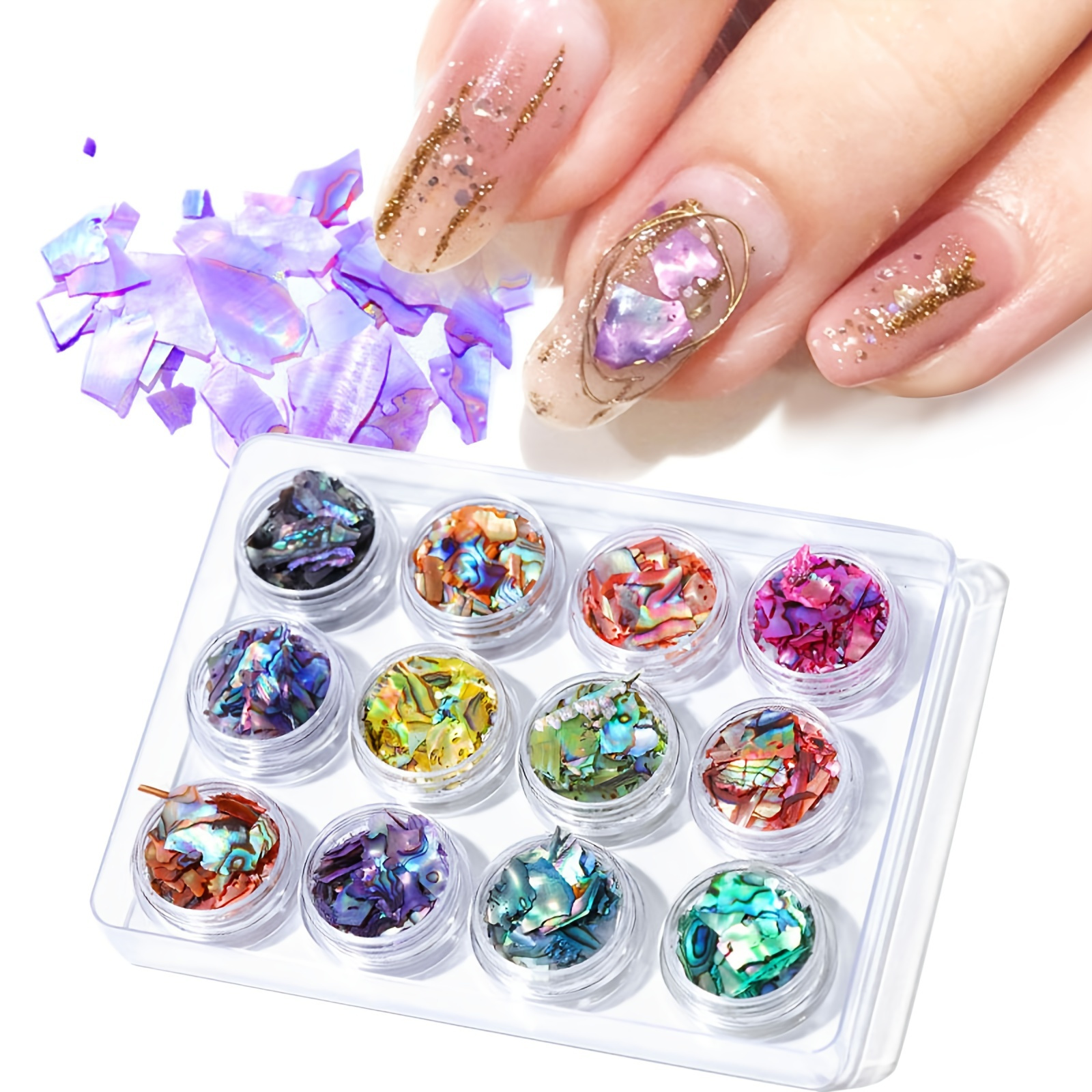 6 Colors Ultra Thin Natural Shells 3d Nail Jewelry Sequins Nail Art  Decorations Colorful Shell Stone Nail Art Design Accessories - Rhinestones  & Decorations - AliExpress