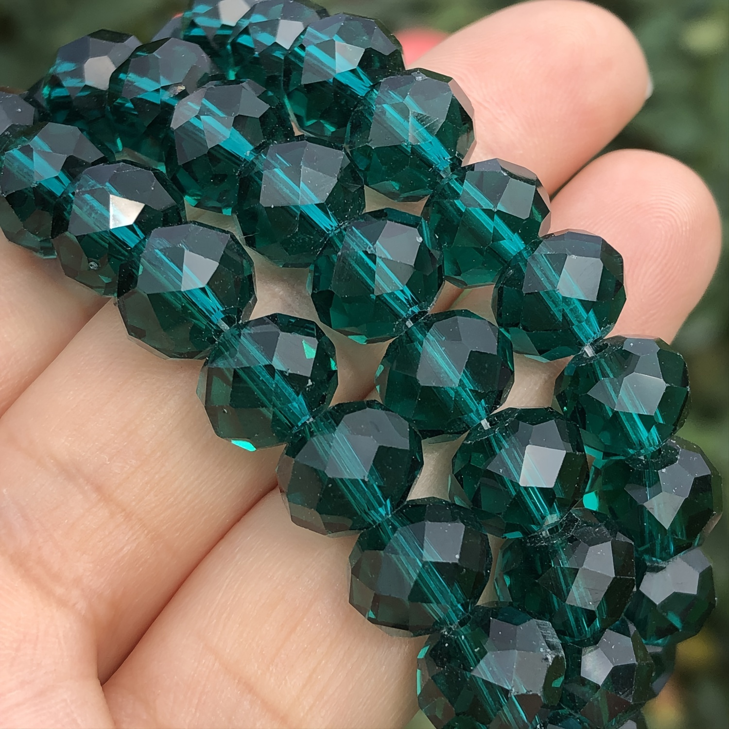 Green Crystal Beads 8mm Beads for Jewelry Making Bulk 180 pcs Emerald  Roundelle