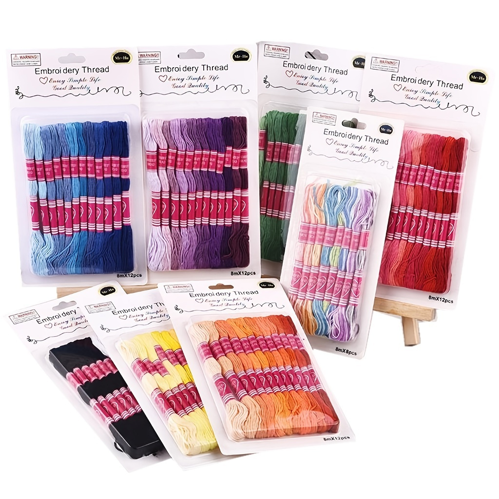 80/120pcs Cross Stitch Embroidery Thread Set, Embroidery Starter Kit, Color  Embroidery Thread Set, Handmade DIY Craft Cotton Thread