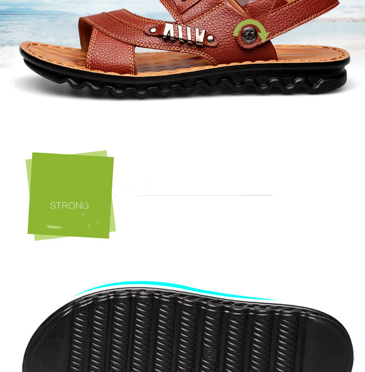 mens stitched anti skid sandals quick drying comfortable shoes for outdoor beach