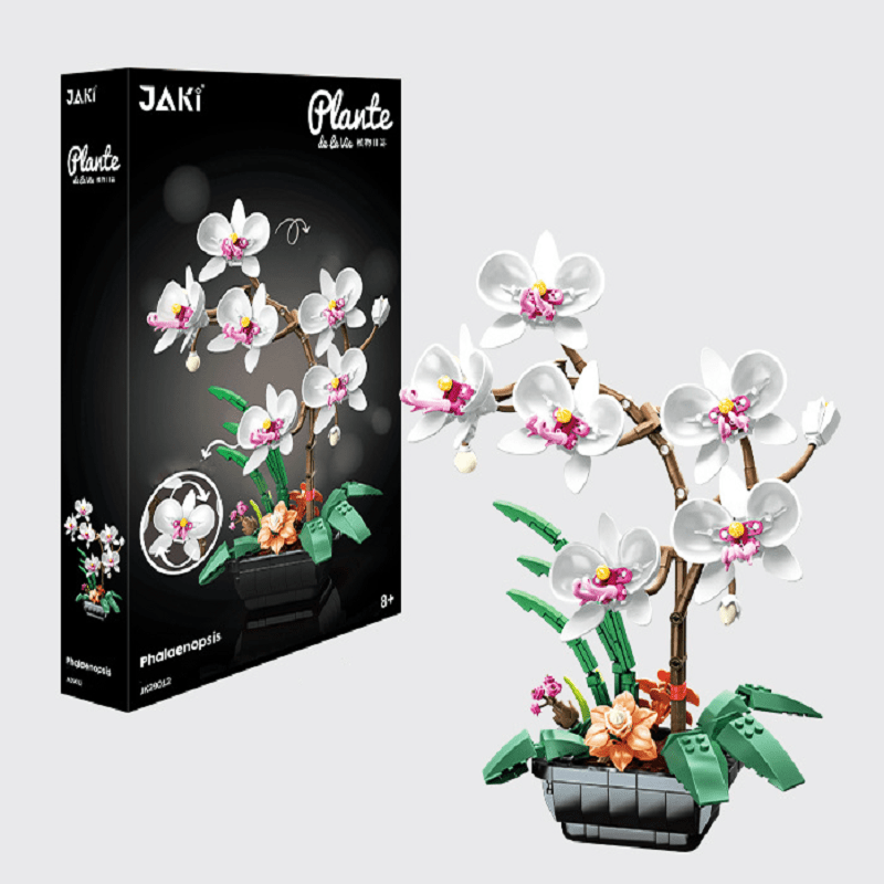 Serie Creativa Orchidea Phalaenopsis Fiore Di Rosa Blocchi - Temu