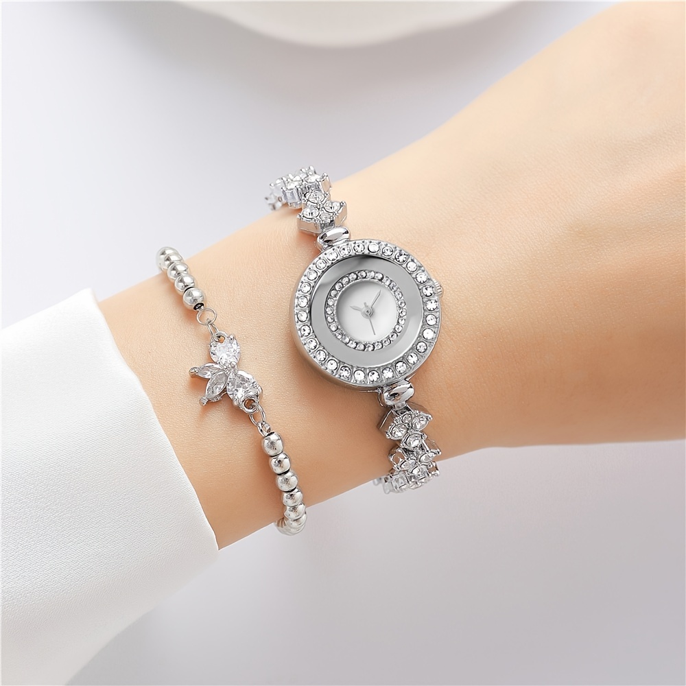 Luxury Ladies Rhinestone Boho Alloy Bracelet Watch Bracelet Fancy Women Watches  Jewelry Sophisticated And Stylish Women Watch - Temu