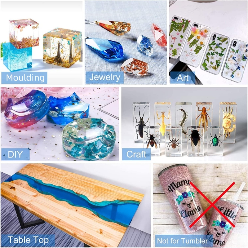 The Epoxy Resin Store Clear Epoxy Resin, Casting, Jewelry, Coasters,  Dominos, Rolling Trays, Resin Art, Easy Mixing 1 Gallon Kit 