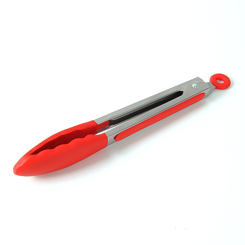 Endurance Square Tip Silicone Tongs Red 9