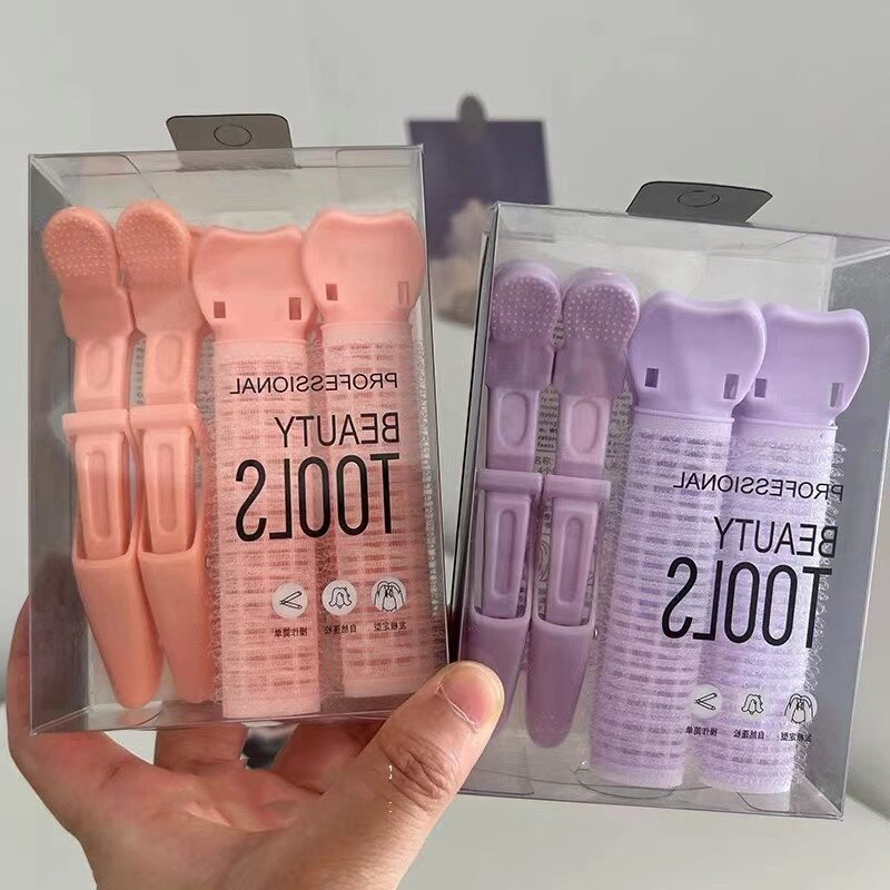 Korean Hair Curly Roller Set Natural Fluffy Root Bangs Hair Temu