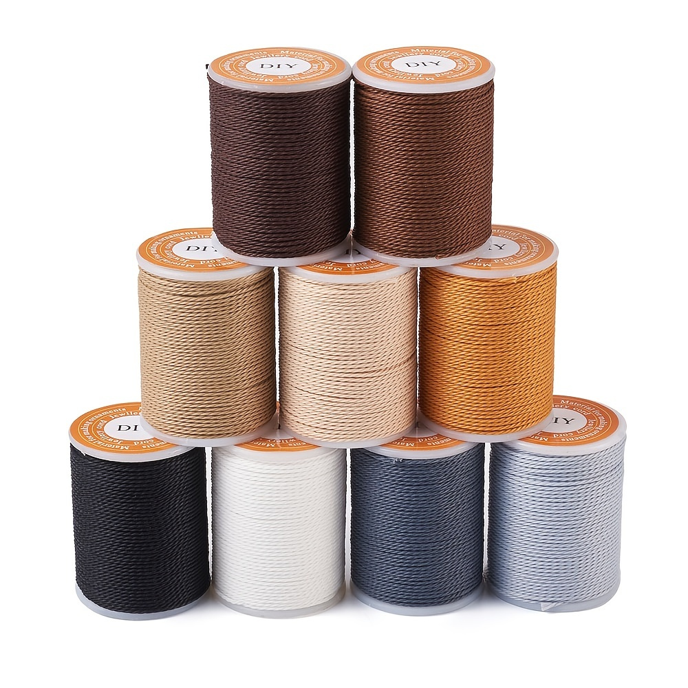  Waxed Thread, Wax String, Coated Cord Heavy Duty Polyester  284Yard 1mm 150D for Bracelets, Leather Craft Stitching Sewing, Book  Binding, DIY Handcraft (White)