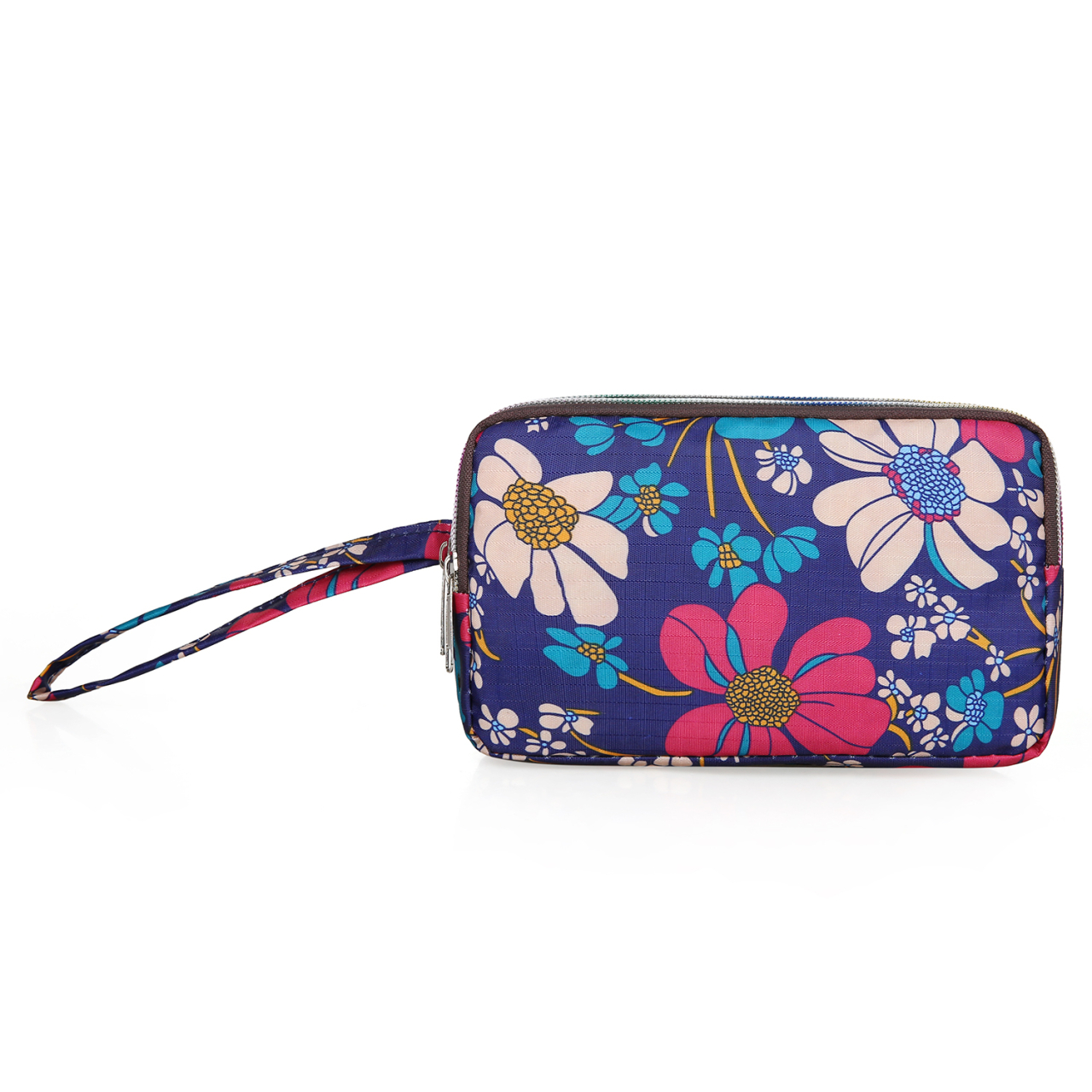 Retro Flower Embroidery Clutch Bag, Fashion Casual Ethnic Style Canvas Credit Card Storage Bag & Organizer, Women's Simple Versatile Wristlet Bag 