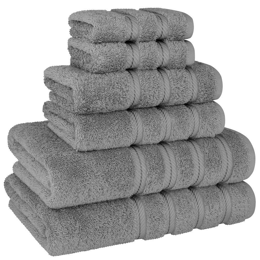  REGAL RUBY, Juego de toallas de 6 piezas, 2 toallas de baño, 2  toallas de mano y 2 paños de baño, suaves y absorbentes, 100% algodón  turco, para toallas de baño