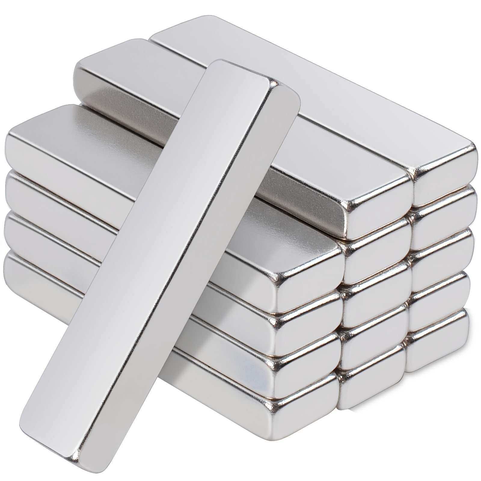 

14pcs Super Strong Neodymium Magnets - Heavy Duty Rare Earth Rectangular Bars - Perfect For Kitchen, Tool Storage & Office - 40x10x5mm