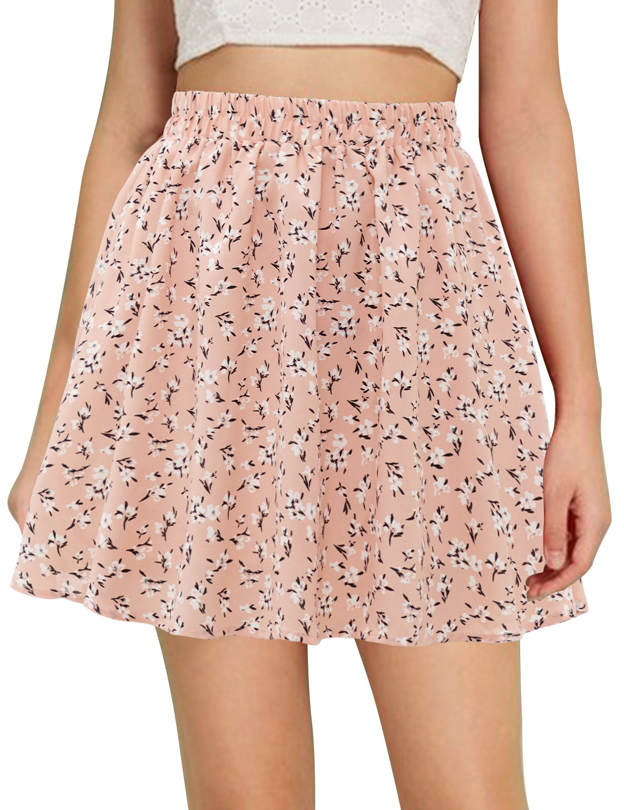 Ditsy Floral Print Elastic Skirts Mature Hem Stylish - Temu Australia