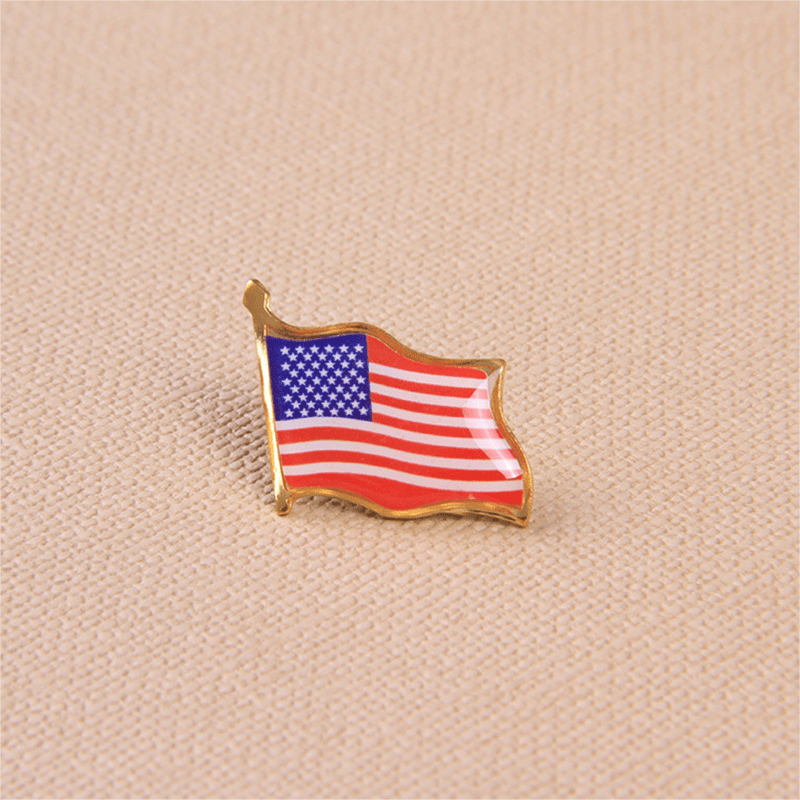 American Flag Lapel Waving Pin Proudly Usa Tie Tack Badge - Temu United ...