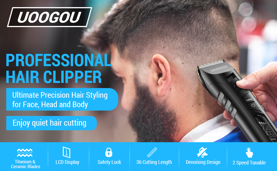 mens hair clipper haircutting set and zero space t scissors set cordless hair clip set for haircutting with led display details 0