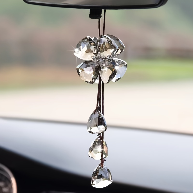 

Unique Car Pendant - Creative Double-sided Four-leaf Clover Crystal Ornament For Men & Women