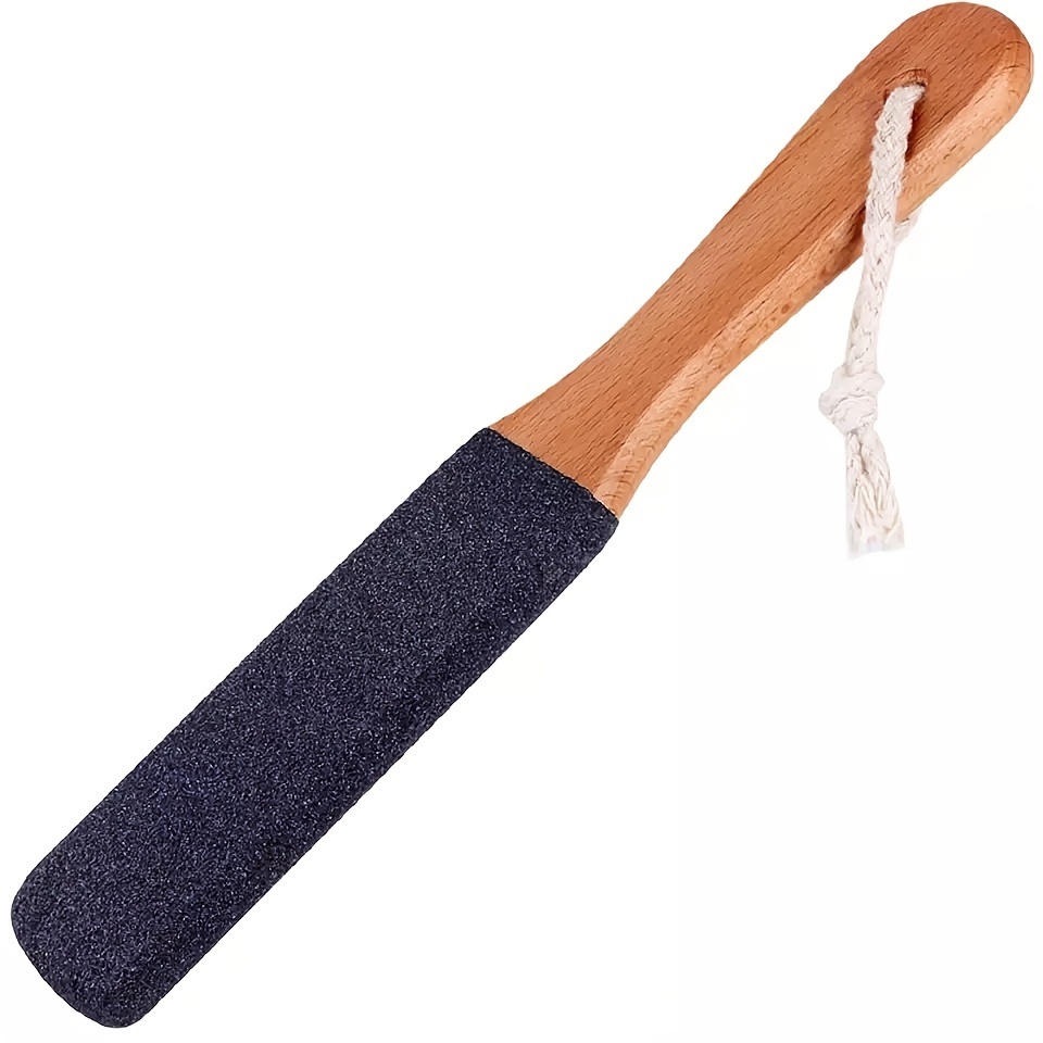 

Professional Wooden Foot File For Pedicure - Removes Cracked Heels, Dead Skin, Corn, And Hard Skin - Pumice Stone For Wet And Dry Feet - Scraper File Brush Tool For Pedicure