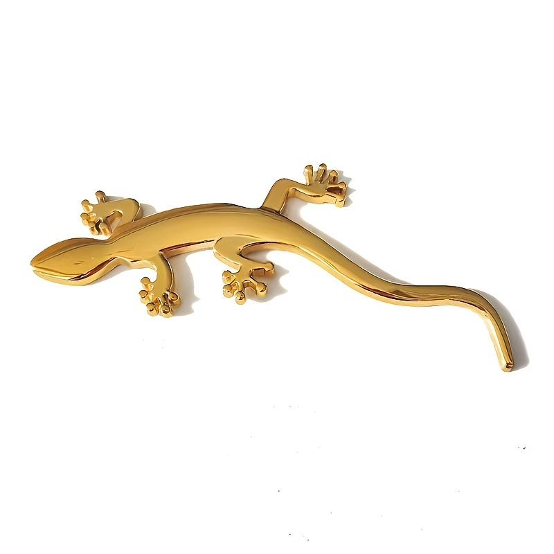 Gecko Car Stickers Fashion 3d Gecko Shape Pure Metal Chrome Badge Logo