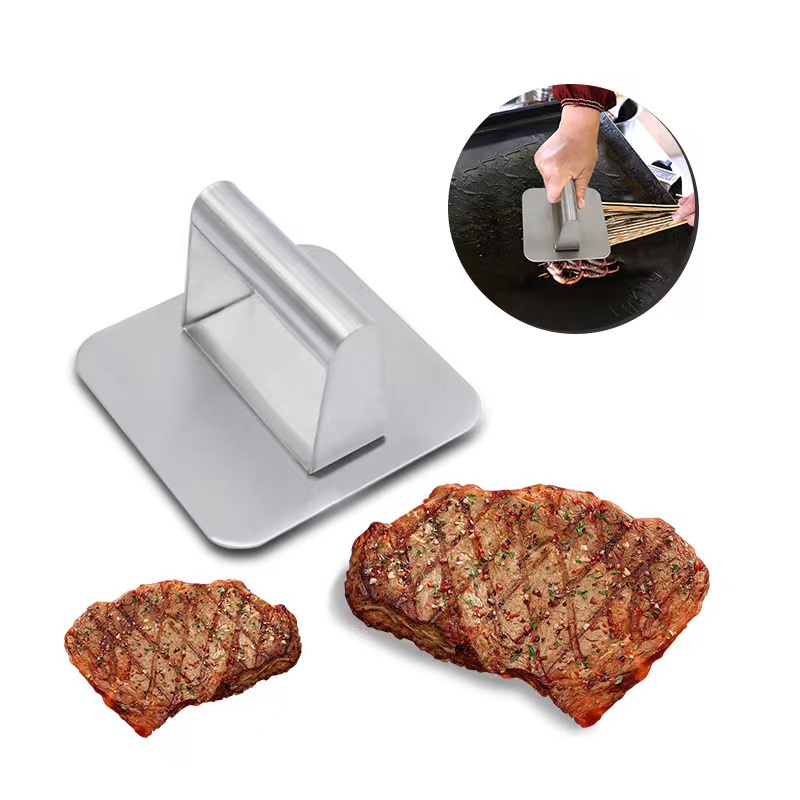 New 304 Stainless Steel Square Burger Press, Meat Press Press Meat Pie