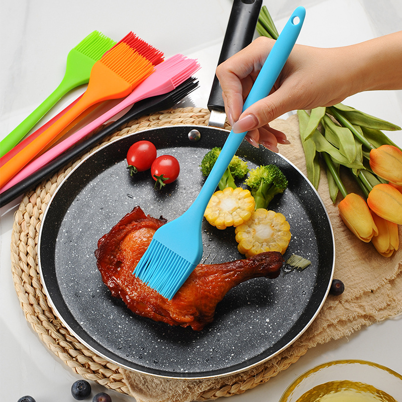 Silicone Heat Resistant Marinading Meat Grill Basting Pastry Brush For Oil  Butter Sauce Sausages Desserts Turkey Baster Grill Barbecue, Multicolor -  Temu
