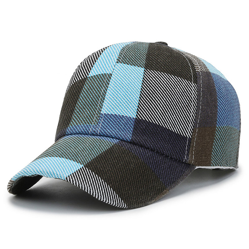  Gorra de béisbol de los hombres de la moda Sombrero de algodón  a cuadros Hombres Mujeres Casual Gorras al aire libre Sun Cap2 (Color : B  27.6x78.7 in) : Deportes y