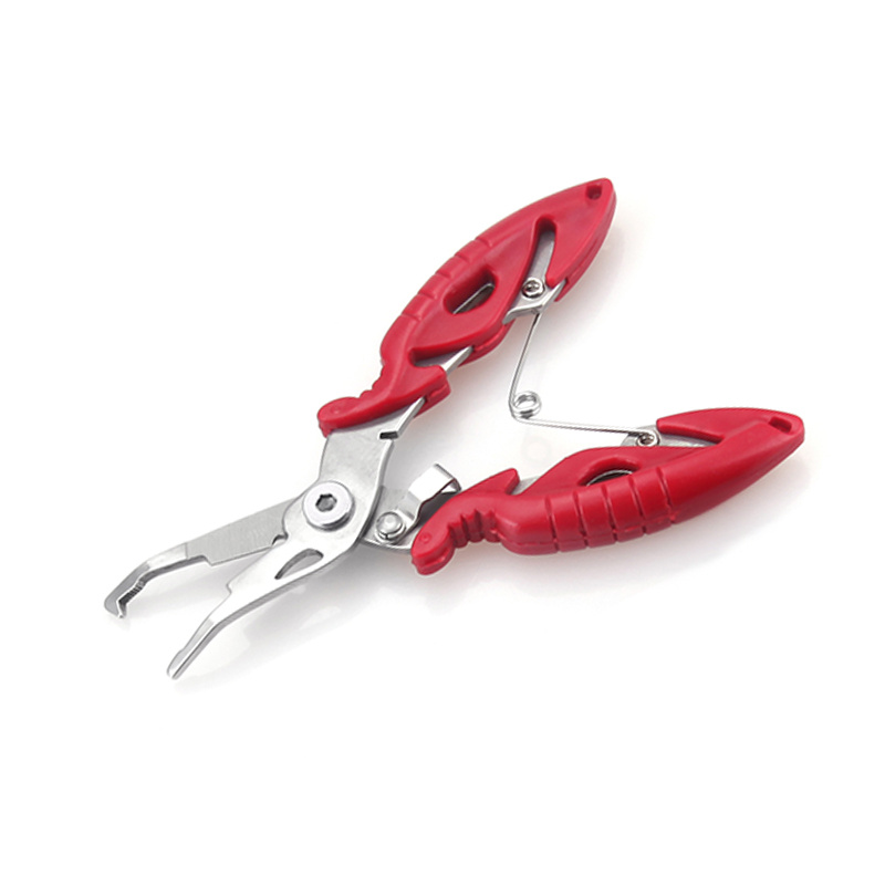 Stainless Steel Fishing Pliers Cutter Line Cutter Remove Hook Tackle Tool( Red) -intl