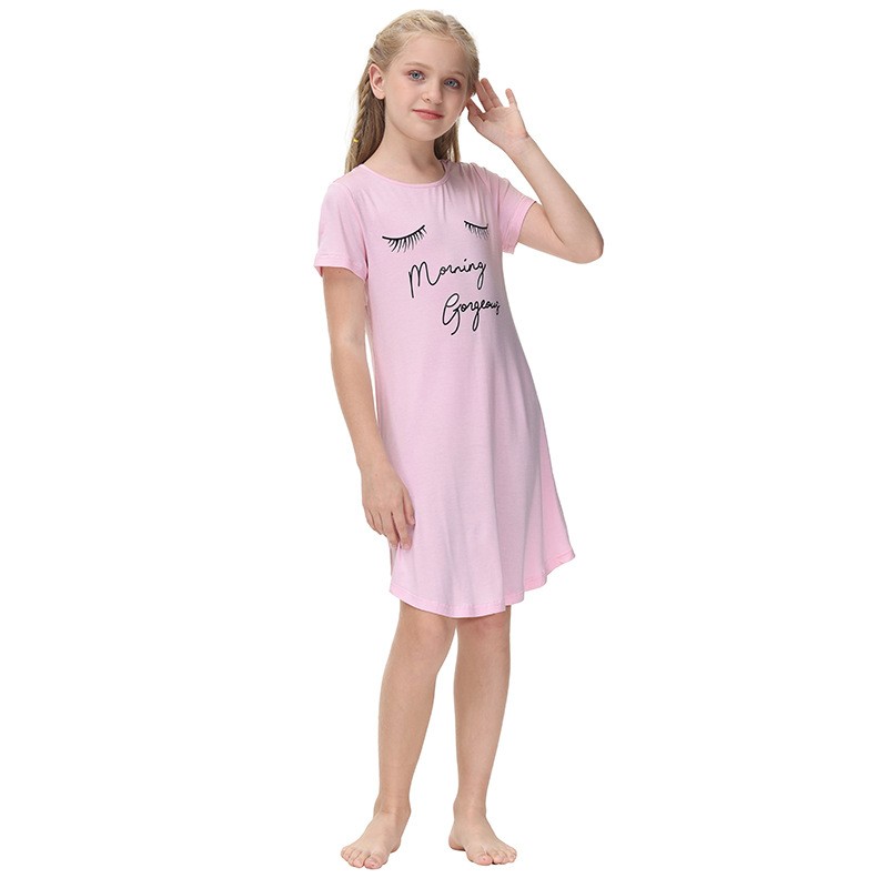 Summer Girls Unicorn Mermaid Princess Nightgown Pajamas Kids Short