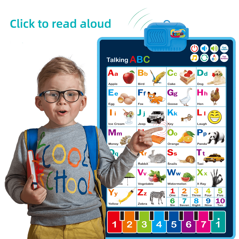 Interactive Alphabet Wall Chart For Toddlers3 Learn Abc Letters Numbers