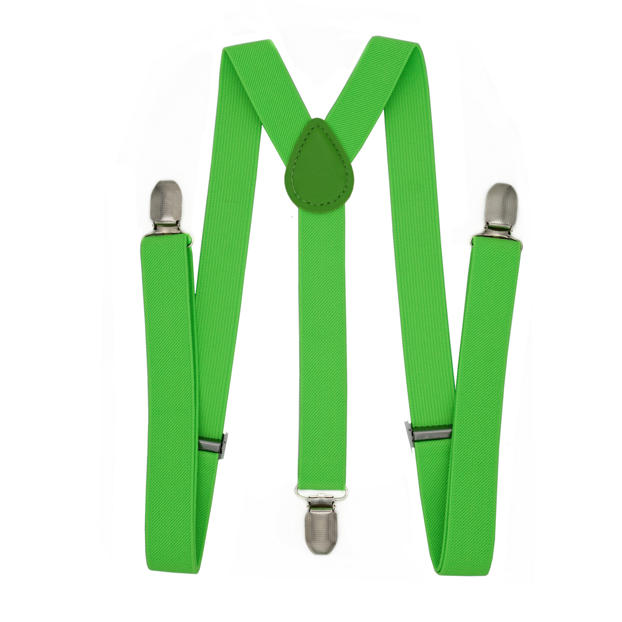 Unisex Stretchy Neon Elastic Clip On Suspenders