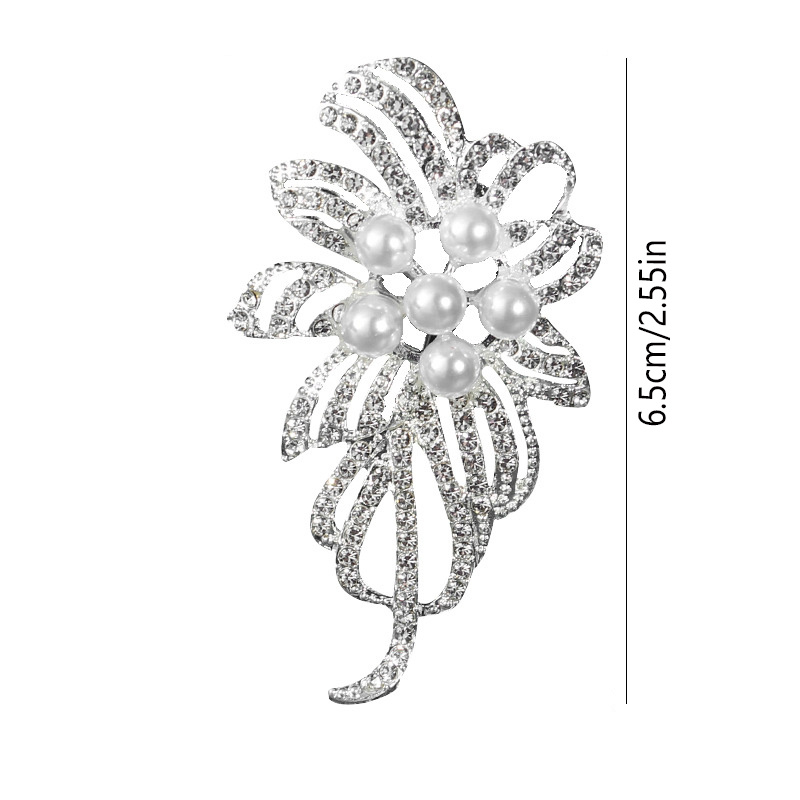Rhinestone Shining Brooches For Women Unisex Luxury Bouquet Crystal Pins  Fashion Elegant Olives Brooch Pins Dress Clip Jewelry