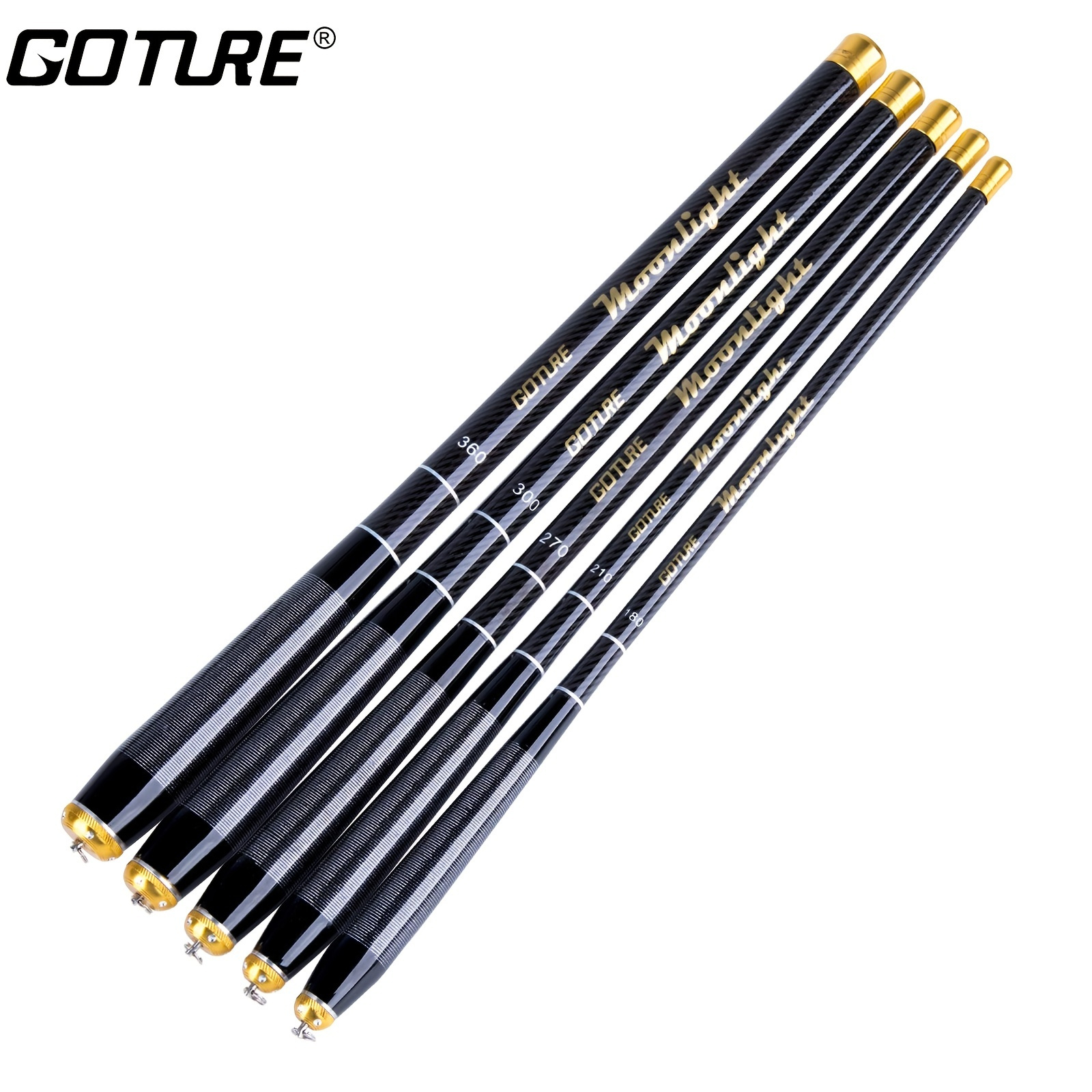 Goture Telescopic Fishing Rods, Baitcaster Rod Compact Pole /24T Carbon  Fiber Blank, Fishing Pole Kit Lightweight Easy to Carry, Full Kit with  Carrier Bag 