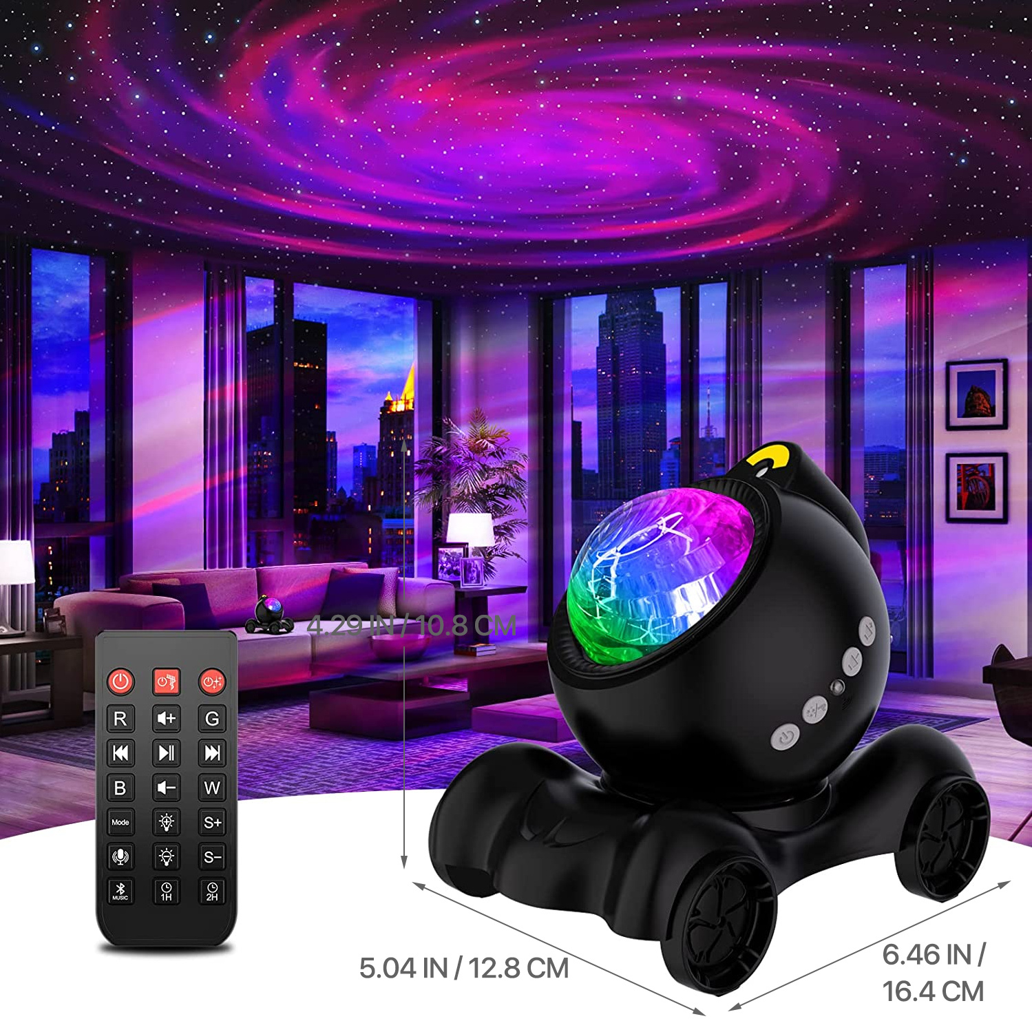Galaxy Projector, Rossetta Star Lights For Bedroom With Remote Control,  Wireless Speaker And White Noise, Night Light Projector For Kids Adults  Gaming Room, Party, Home Theater, Ceiling, Room Decor Temu