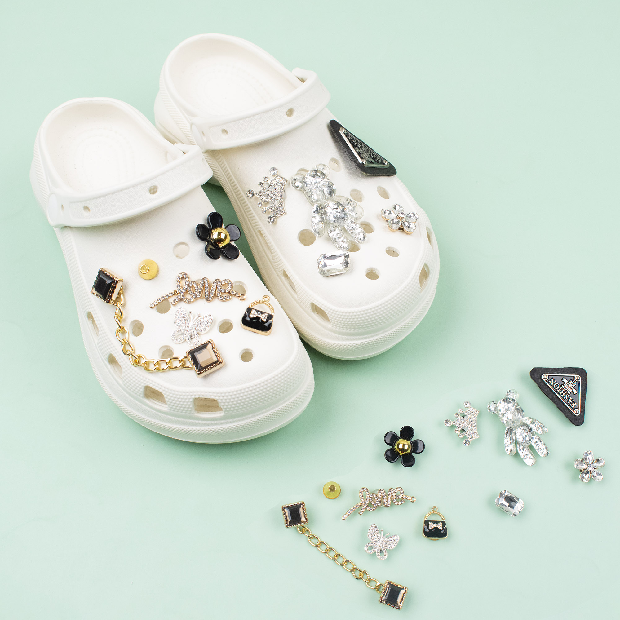 Bling Punk Croc Charms For Girls Women Cute Shoe Charms Shoe Accessories  Decoration Charms For Clog Slippers - Temu