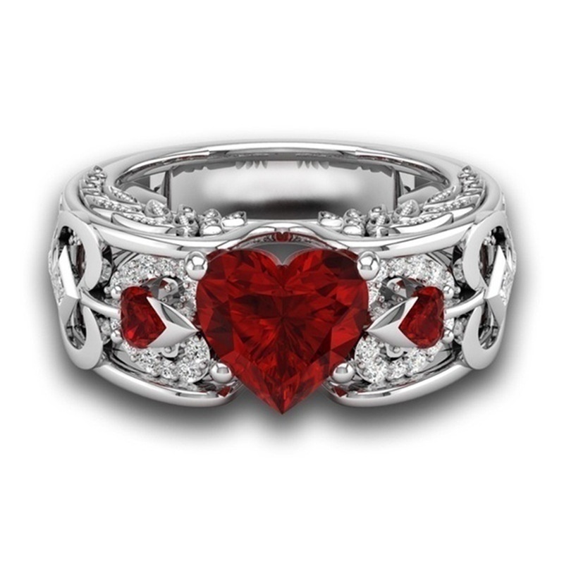 Heart Shaped Couple Ring For Engagement