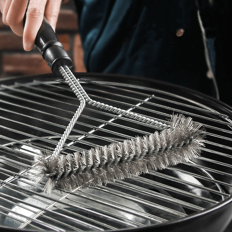 Grill Brush With Scraper, Stainless Steel Bbq Grill Cleaning Brush, Barbecue  Bbq Tool, Kitchen Gadgets, Kitchen Accessories, Home Kitchen Items, Outdoor  Decor - Temu