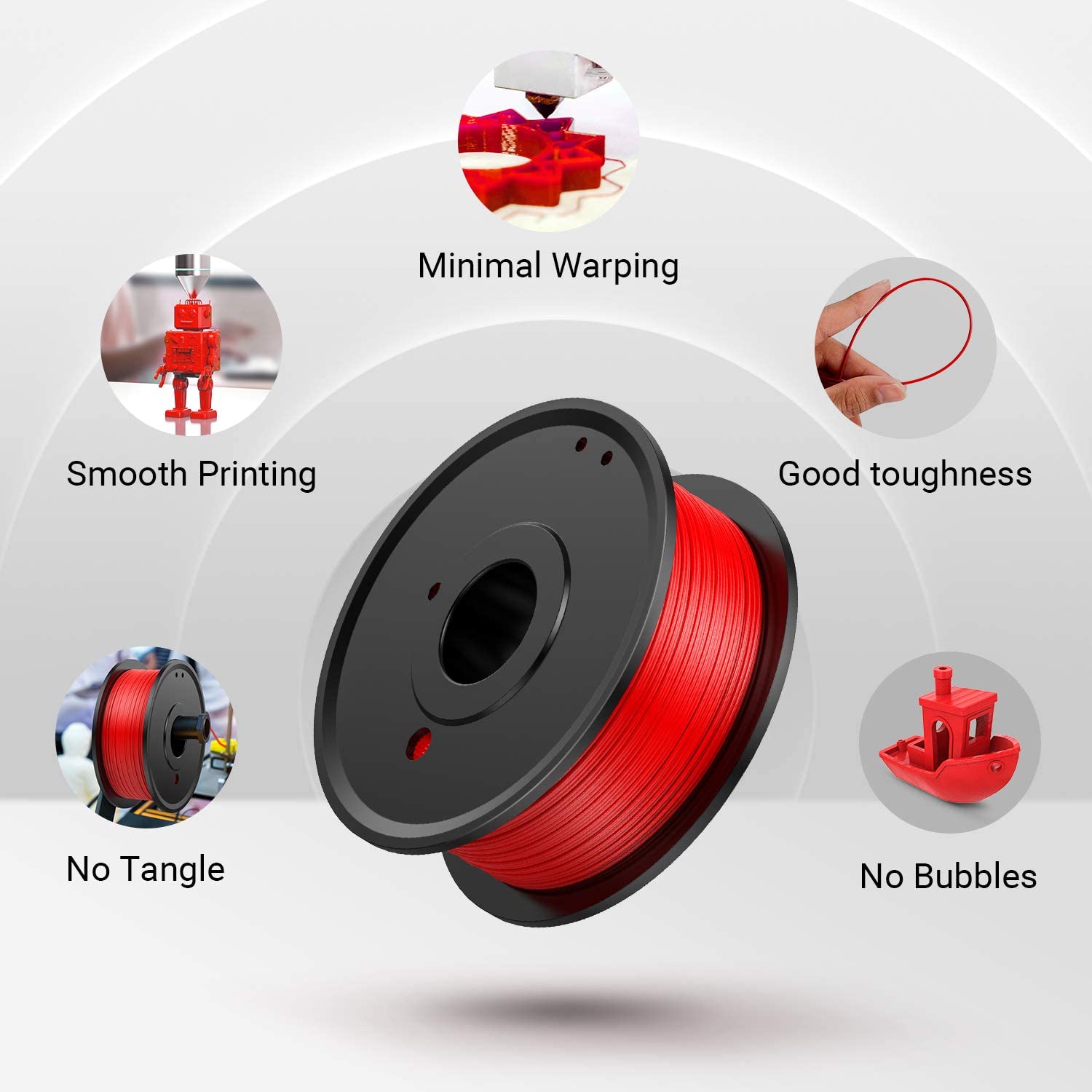 3d Printing Filament Pla 250g Premium Quality Smooth Finish 80m Length 1 75mm Diameter 3d