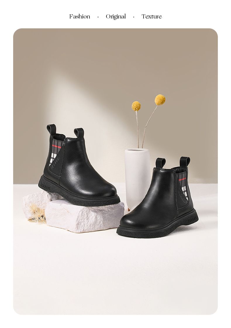 Taranis リトルキッズガールズブラックレザーブーツ少年アンクルブーツクラシックアウトドアコンフォートワークブーツ ユニセックス子供サイドジッパーチェルシーブーツ靴 | クリアランスディールでさらに節約 | Temu Japan