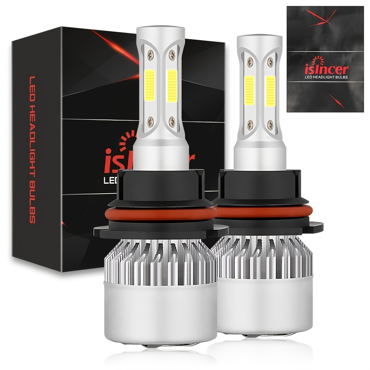 9007 HB5 LED Headlight Bulbs Conversion Kit High Low Beam 6000K Super Cool  White 2PCS