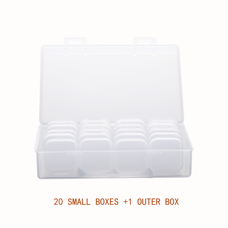 Small Clear Plastic Beads Storage Containers Box Hinged Lid Temu